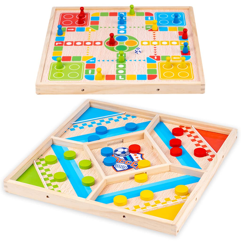 PATPAT Fastest Finger First Board Game, 4 Players String Hocky Board Game, 2 in 1 Sling Puck Board Game & Dice Game, Board Games for Kids & Adults, Fastest Finger Wooden Board Games for Family PATPAT Fastest Finger First Board Game, 4 Players String Hocky Board Game, 2 in 1 Sling Puck Board Game & Dice Game, Board Games for Kids & Adults, Fastest Finger Wooden Board Games for Family